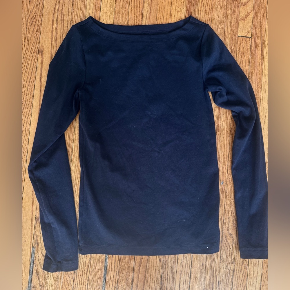 GAP Women's Long Sleeve Tee - Navy MTall